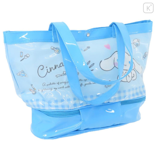 Japan Sanrio Pool Bag Vinyl Tote Bag - Cinnamoroll / Makeup - 2