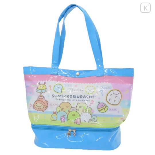 Japan San-X Pool Bag Vinyl Tote Bag - Sumikko Gurashi / Mysterious Friends Blue - 1