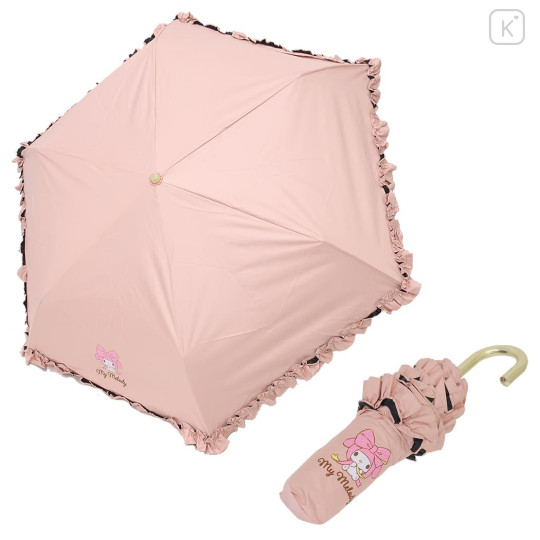Japan Sanrio Folding Umbrella - My Melody : Ribbon & Elegant Edge - 1