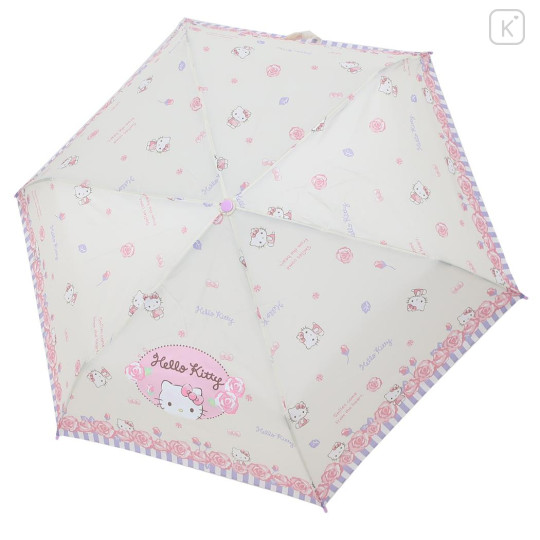 Japan Sanrio Folding Umbrella - Hello Kitty : Roses - 2