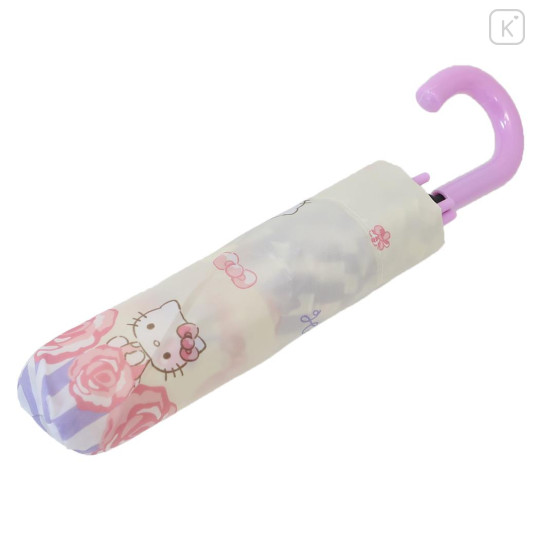 Japan Sanrio Folding Umbrella - Hello Kitty / Roses - 3