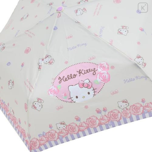 Japan Sanrio Folding Umbrella - Hello Kitty / Roses - 4