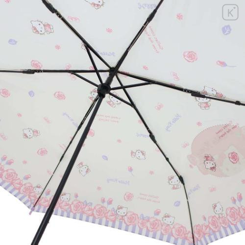 Japan Sanrio Folding Umbrella - Hello Kitty / Roses - 5