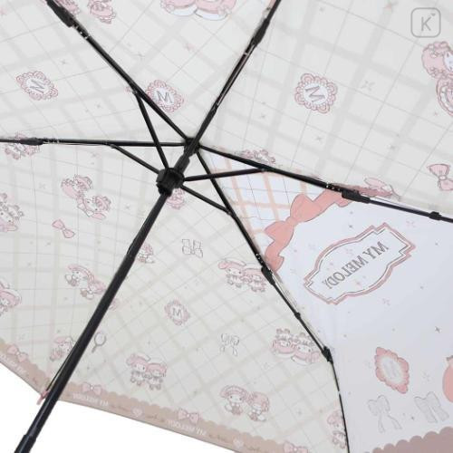 Japan Sanrio Folding Umbrella - My Melody & Sweet Piano / Beige - 5