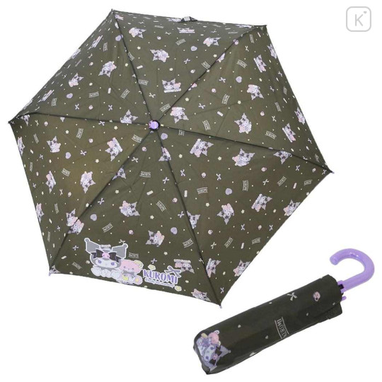 Japan Sanrio Folding Umbrella - Kuromi & Bear - 1