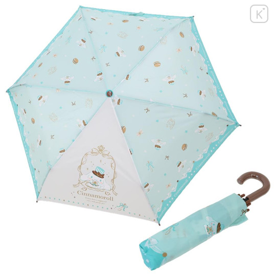 Japan Sanrio Folding Umbrella - Cinnamoroll : Mint - 1