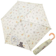 Japan Disney Folding Umbrella - Winnie The Pooh / Light Yellow
