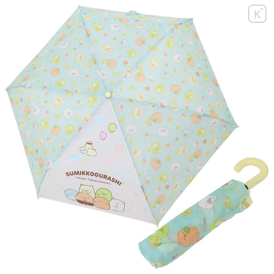 Japan San-X Folding Umbrella - Sumikko Gurashi / Food Kingdom - 1