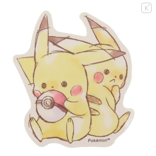 Japan Pokemon Vinyl Sticker - Pikachu / Number025 Friend - 1