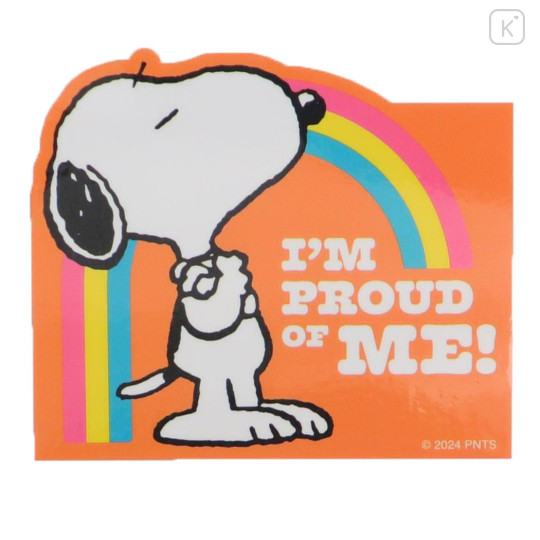 Japan Peanuts Vinyl Deco Sticker - Snoopy / Proud Of Me - 1