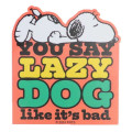 Japan Peanuts Vinyl Deco Sticker - Snoopy / Lazy Dog - 1