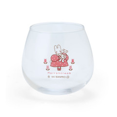 Japan Sanrio Swaying Glass Tumbler - Marron Cream / Flower