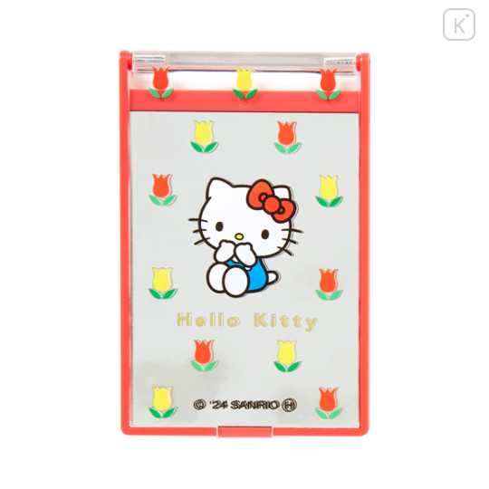 Japan Sanrio Folding Mirror - Hello Kitty / Flower - 1