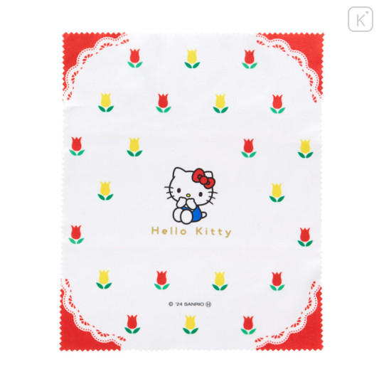 Japan Sanrio Glasses Case - Hello Kitty / Flower - 3