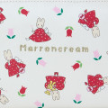 Japan Sanrio 3 Pocket Pouch - Marron Cream / Flower - 4