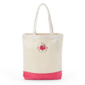 Japan Sanrio A4 Tote Bag - Marron Cream / Flower - 1