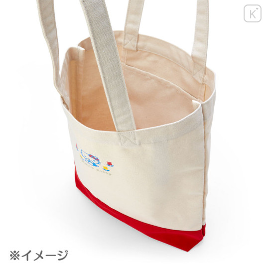 Japan Sanrio A4 Tote Bag - Marron Cream / Flower - 3