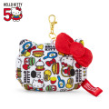 Japan Sanrio Face Pass Case - Hello Kitty 50th Anniversary / Colorful - 1
