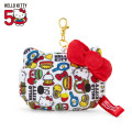 Japan Sanrio Face Pass Case - Hello Kitty 50th Anniversary : Colorful - 1
