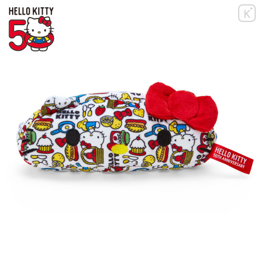 Japan Sanrio Face Pencil Case - Hello Kitty 50th Anniversary : Colorful - 1