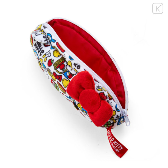 Japan Sanrio Face Pencil Case - Hello Kitty 50th Anniversary : Colorful - 3
