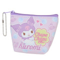 Japan Sanrio Triangular Mini Pouch - Kuromi / Chupa Chups - 1