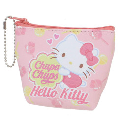 Japan Sanrio Triangular Mini Pouch - Hello Kitty / Chupa Chups