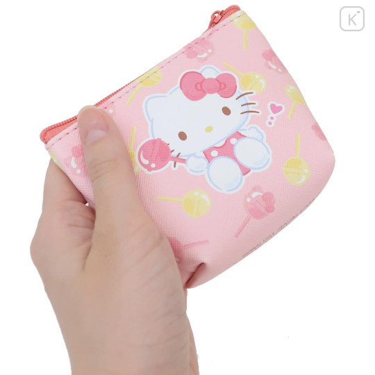 Japan Sanrio Triangular Mini Pouch - Hello Kitty / Chupa Chups - 2