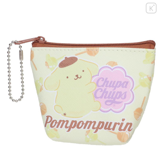 Japan Sanrio Triangular Mini Pouch - Pompompurin / Chupa Chups - 1