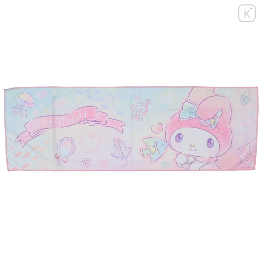 Japan Sanrio Long Cool Towel - My Melody / Sea - 1