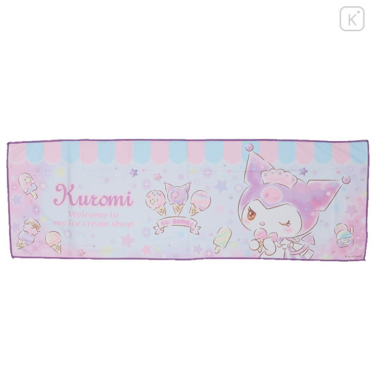 Japan Sanrio Long Cool Towel - Kuromi / Ice Cream - 1