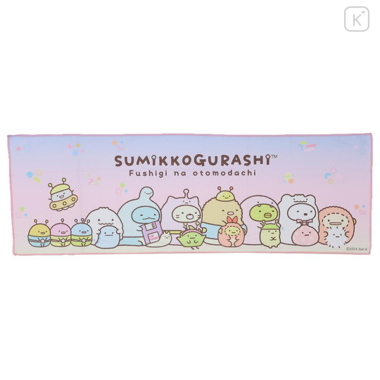 Japan San-X Long Cool Towel - Sumikko Gurashi / Mysterious Friends Pink - 1