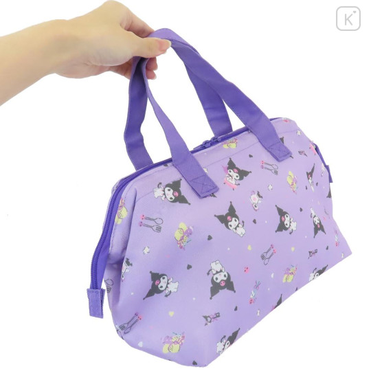 Japan Sanrio Insulated Lunch Bag - Kuromi / Purple - 2