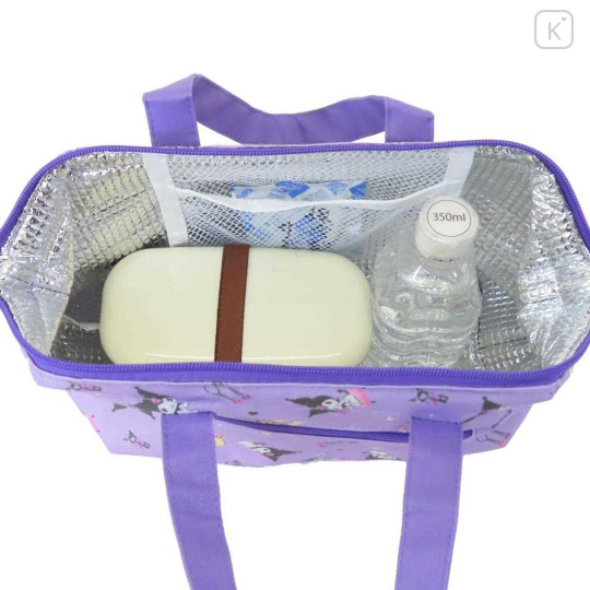 Japan Sanrio Insulated Lunch Bag - Kuromi / Purple - 3
