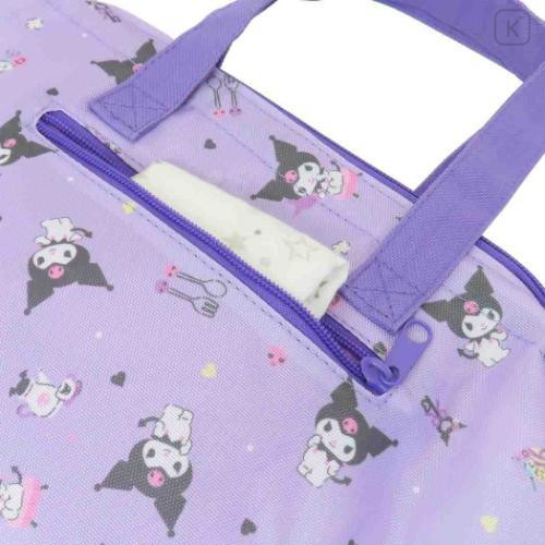 Japan Sanrio Insulated Lunch Bag - Kuromi / Purple - 4