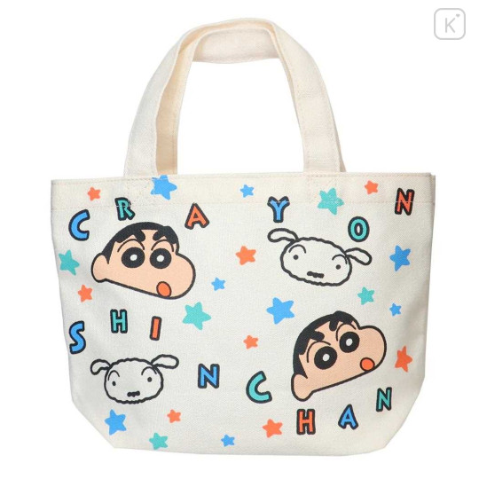 Japan Crayon Shinchan Mini Tote Bag - Shiro / Star - 1