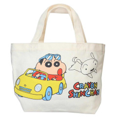 Japan Crayon Shinchan Mini Tote Bag - Shiro / Car