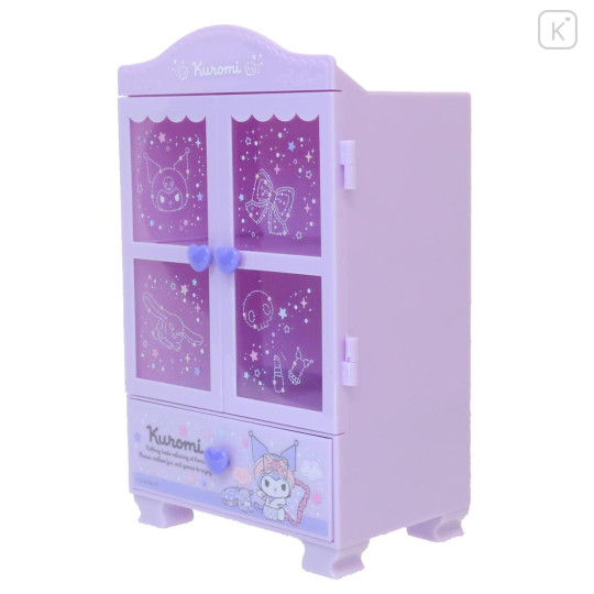Japan Sanrio Mini Chest Accessory Case - Kuromi / Pink Closet - 2