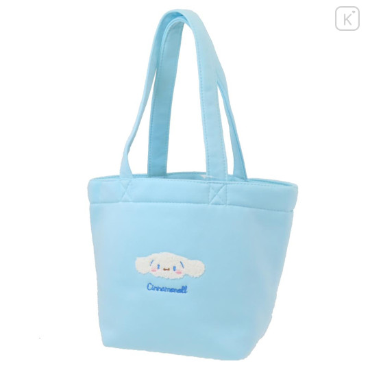 Japan Sanrio Mini Tote Bag - Cinnamoroll / Fluffy Embroidery - 1