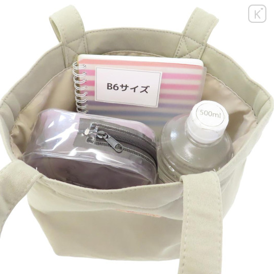 Japan Sanrio Mini Tote Bag - Hello Kitty's Bear / Fluffy Embroidery - 3