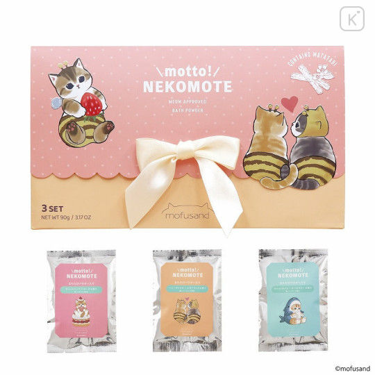 Japan Mofusand Motto! Nekomote Bath Powder Gift Set - Cat - 7