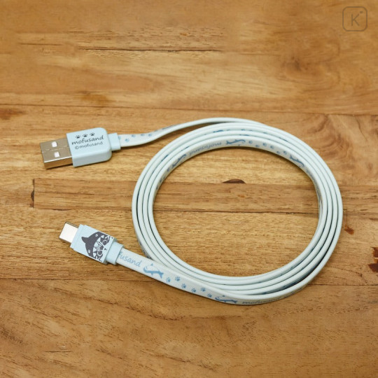 Japan Mofusand USB Type-A to Type-C Sync & Power Cable - Shark Cat : Same Nyan - 2