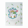 Japan Mofusand 5 Pockets Die-cut A4 Clear File - Cat / White - 1