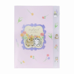 Japan Mofusand 5 Pockets Die-cut A4 Clear File - Cat / Pink