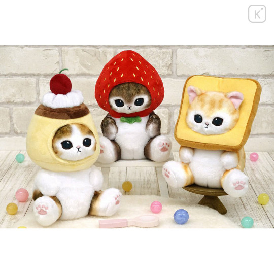 Japan Mofusand Chubby Potetama Plush Toy - Bread Cat / Pan Nyan - 2