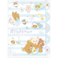 Japan San-X 5 Pockets A4 Index Holder - Rilakkuma / Ocean Relax Mood - 1