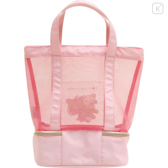 Japan San-X Mesh Insulated Tote Bag - Korilakkuma / Full of Strawberry Day - 3
