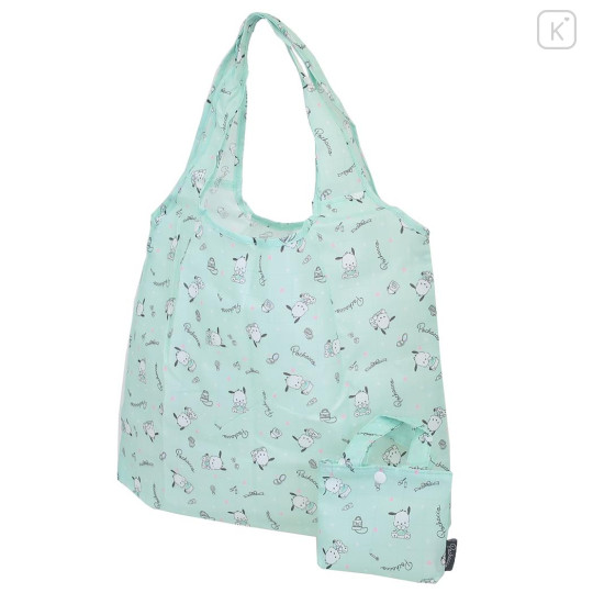 Japan Sanrio Eco Shopping Bag - Pochacco / Mint - 1