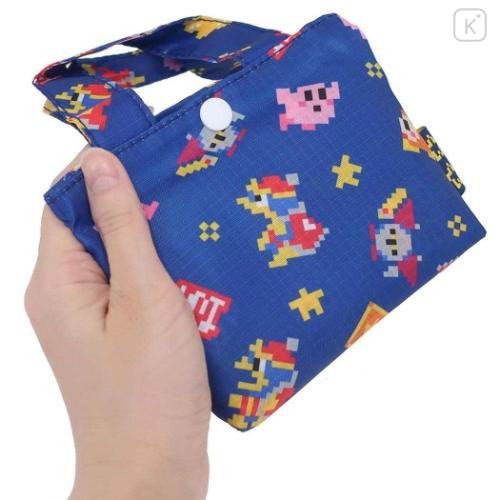 Japan Kirby × Makoto Ozu Eco Shopping Bag - Pixel Kirbry / Blue