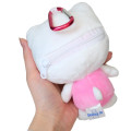 Japan Sanrio Eco Shopping Bag & Mascot Plush - Hello Kitty / Flora Gingham - 3